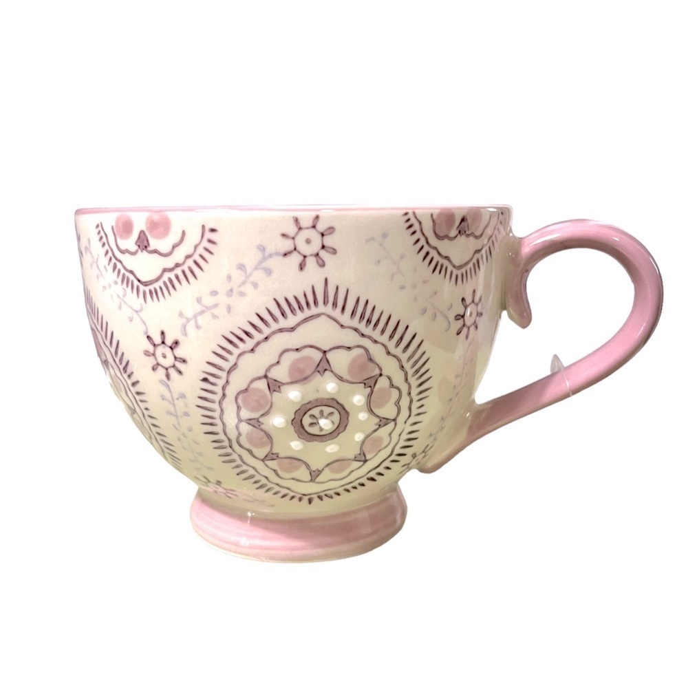 New Look Boho Pattern Coffee Mug New With Tags Purple